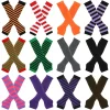 gants longs tricotés sans doigts plus chauds, mitaines coudières, cadeau d'accès de noël, gants emo pour femmes, gants coudés rayés pour dames