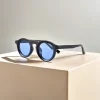 lunettes de soleil rondes pour hommes et femmes, style punk, rétro, tendance, monture transparente, uv400