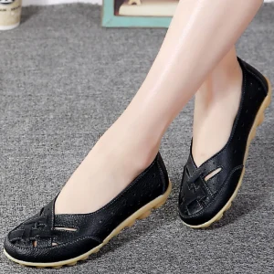 Femmes chaussures plates 2023 nouvelles chaussures en cuir respirant pour femmes mocassins en cuir souple chaussures plates femme décontracté Zapatos Para Mujeres