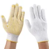 12 paires/sac maison gants en coton distribution gants de mécanicien antidérapants absorber la sueur gants de travail protection résistante au froid gant de jardinage