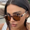 lunettes de soleil rondes steampunk vintage pour hommes et femmes, lunettes rétro modernes, lunettes uv400 mn, marque de luxe, 2025