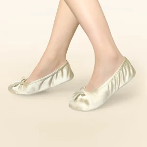 Ballerines élégantes pour femmes, ballerines légères et confortables pour la maison intérieure, avec semelle intérieure en mousse souple et décor à nœud papillon