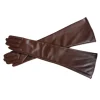 gants longs à coude élégants, matériau souple, garde au chaud, gants de soirée, accessoires de costume noirs, gants en cuir verni