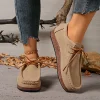 chaussures plates pour femmes à la mode, confortables et pratiques, chaussures simples basses à lacets à bouche peu profonde, chaussures plates décontractées