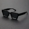 Lunettes de soleil unisexes en plastique, monture carrée, à la mode, pour la photographie de rue et les voyages à la plage, accessoires de conduite, 1 pièce