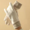 gants d'hiver pour femmes, gants chauds pour écran tactile, protection contre le froid, mitaines à doigts complets, gants épais pour cyclisme en plein air