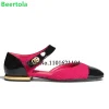 chaussures plates à bout rond pour femmes, chaussures élégantes et simples, design de luxe, lanière à la cheville, peu profondes, assorties avec tout, pour filles