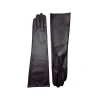 gants longs en cuir véritable de 45cm, en peau de mouton véritable, doublure en soie fine, gants longs coudés, mode hiver pour femmes
