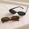 vintage lunettes de soleil ovales femmes marque de luxe concepteur petites lunettes de soleil ovales rétro noir rouge lunettes dames lunettes uv400 lunettes