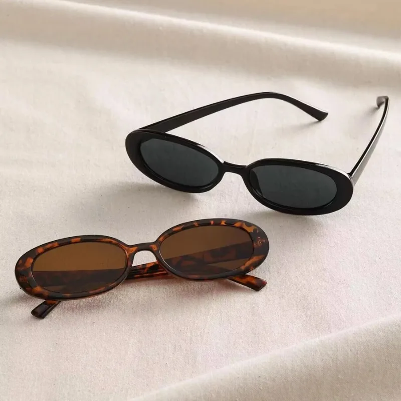 vintage lunettes de soleil ovales femmes marque de luxe concepteur petites lunettes de soleil ovales rétro noir rouge lunettes dames lunettes uv400 lunettes
