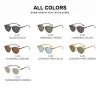 lunettes de soleil polarisées rondes rétro pour hommes et femmes, monture léopard classique, mode noire, lunettes de conduite pour hommes et femmes, uv400