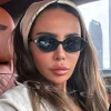 lunettes de soleil ovales mignonnes pour femmes, lunettes à petite monture, nuances classiques pour dames, design de marque de luxe, lunettes hipster sexy