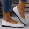 mocassins peu profonds en cristal brillant pour femmes, ballerines légères et antidérapantes, chaussures de marche de luxe à semelle souple pour femmes