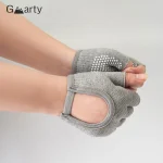 Gants de Yoga antidérapants pour femmes, en coton, demi-doigt, respirants, pour cyclisme en plein air, vélo, Pilates, sport, pêche