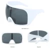 lunettes de soleil punk surdimensionnées une pièce, nouvelles lunettes de soleil de luxe pour femmes et hommes, nuances surround, lunettes des années 2000