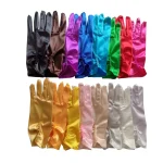 Gants courts élégants pour femmes, rose, bleu, pour patients de mariage, doigt complet, perles, longueur du poignet, costume de fête de Rh, gants blancs, gelin