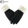 Gants tricotés pour femmes, épais, garde au chaud, doigt complet, doux, extensibles, pour écran tactile, hiver