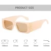 marque de mode lunettes de soleil de créateur de luxe femmes 2025 nouvel été surdimensionné lettre nuances lunettes vintage à la mode lunettes de soleil carrées