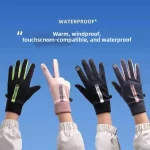 Les gants chauds pour hommes et femmes peuvent être touchés en hiver, coupe-vent et imperméables, sports d&rsquo;hiver et épaississement des velours.