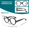 lunettes rondes surdimensionnées pour femmes, montures en acétate, design de mode, monture de lunettes de marque, optique de luxe, montures de lunettes de prescription