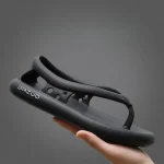 Tongs plates originales EVA pour hommes, pantoufles concaves à plateforme, diapositives antidérapantes pour la maison, sandales de plage à semelle souple pour Couples