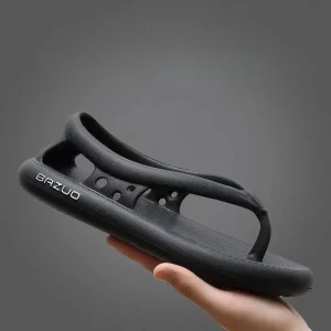 Tongs plates originales EVA pour hommes, pantoufles concaves à plateforme, diapositives antidérapantes pour la maison, sandales de plage à semelle souple pour Couples Tongs plates originales EVA pour hommes, pantoufles concaves à plateforme, diapositives antidérapantes pour la maison, sandales de plage à semelle souple pour Couples