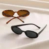 vintage lunettes de soleil ovales femmes marque de luxe concepteur petites lunettes de soleil ovales rétro noir rouge lunettes dames lunettes uv400 lunettes