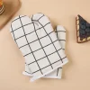 gants de cuisson en coton et lin avec isolation thermique, anti brûlure et résistance aux hautes températures