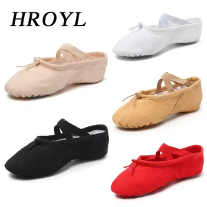 Chaussures de Ballet en Toile à Semelle Souple pour Femme et Fille, Pantoufles de brev, Plates, d’Entraînement Chaussures de Ballet en Toile à Semelle Souple pour Femme et Fille, Pantoufles de brev, Plates, d’Entraînement