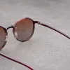 lunettes de soleil à monture ronde, design ultraléger classique, résistantes aux uv, tendance, vintage, décontractées