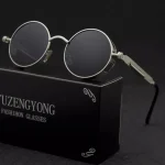 Lunettes de soleil gothiques classiques Steampunk pour hommes et femmes, lunettes rondes Vintage de styliste, lunettes de conduite à la mode UV400