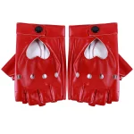 Gants en cuir Guantes Mujer pour femmes filles rouge noir blanc gants coeur aimant pour les femmes