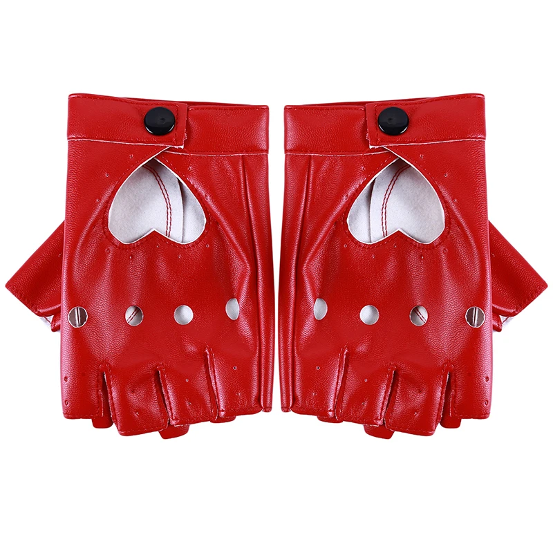 Gants en cuir Guantes Mujer pour femmes filles rouge noir blanc gants coeur aimant pour les femmes Gants en cuir Guantes Mujer pour femmes filles rouge noir blanc gants coeur aimant pour les femmes