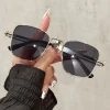 Lunettes de soleil Punk Vintage carrées en métal, Chic et polyvalentes pour hommes et femmes, pour la conduite, les Sports de plein air, la pêche