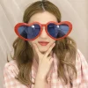 grandes lunettes de soleil respirantes en forme de cœur, lunettes de soleil drôles, nuances de plage, costume de fête, lunettes de carnaval, décor de mode, nouveauté