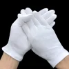 gants de travail en coton blanc, en vrac pour la manipulation à sec, film spa, gants de cérémonie à haute élasticité, outils de travail pour le nettoyage ménager