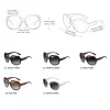 lunettes de soleil polarisées surdimensionnées pour femmes, design de marque, élégantes, à la mode, grandes lunettes de soleil rondes pour dames, vintage, nuances anti éblouissement pour l'extérieur