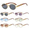 Lunettes de soleil rondes vintage à petite monture, lunettes de soleil ovales de luxe, lunettes de soleil punk classiques pour femmes et hommes