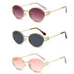 Lunettes de soleil pour femmes rétro ovales années 90, légères, Vintage, œil de chat, tendance, lentille de protection