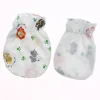 gants anti rayures en coton pour nouveau né, mitaines de protection du visage, accessoires pour bébé, 2 paires par lot