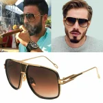 Oversized Square Sunglasses for Women Men Brand Luxury Designer Sun Glasses Metal Retro Fashion Trend Driving Eyewear UV400