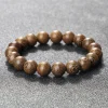 Bracelet de perles en bois naturel chapelet de bouddha tibétain Bracelets faits à la main hommes et femmes Yoga méditation prière bijoux en perles cadeaux