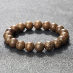 Bracelet de perles en bois naturel chapelet de bouddha tibétain Bracelets faits à la main hommes et femmes Yoga méditation prière bijoux en perles cadeaux
