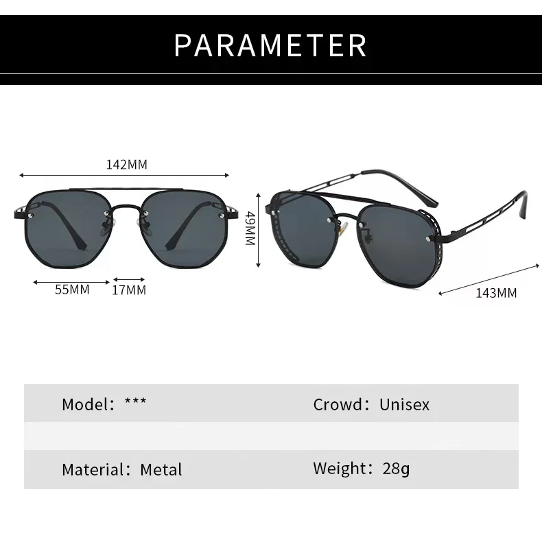 Hommes nouvelles lunettes de soleil de conduite Vintage Steampunk lunettes de soleil carrées cadre en métal avec charnières à ressort femmes oculaire UV400 lunettes