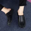 chaussons pour hommes, chaussures plates à enfiler, sandales de plage à la mode, demi chaussures confortables et douces pour la maison, taille 40 47
