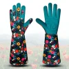 Nouveaux gants de jardinage pour femmes gants de soins de cour durables, résistants aux coupures et aux perforations Protection des bras longs