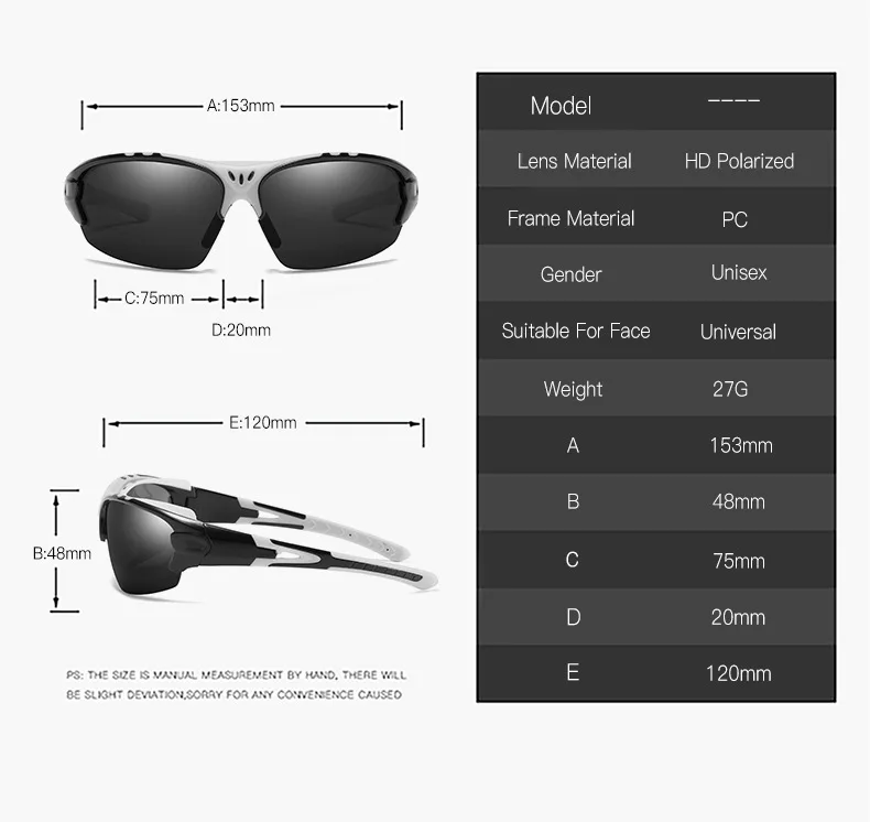 lunettes de soleil hommes femmes sport lunettes de soleil polarisées lunettes lunettes de cyclisme sports de plein air lunettes de soleil moto course pêche