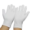 gants en coton blanc à doigts complets pour homme et femme, mitaines absorption de la sueur, pour serveurs, conducteurs, bijoux, travailleurs, 1 paire