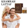 lattafa khamrah qahwa 100 oz eau de toilette pour hommes et femmes, sexuellement moyen orient arabe dubaï, 3.4 ml