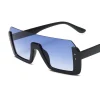 lunettes de soleil multicolores pour hommes et femmes, nouveau style, grande monture carrée, visage rond, rétro, intégrées